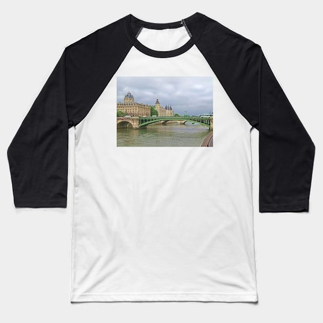 Crossing the Seine Baseball T-Shirt by EileenMcVey